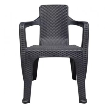 Silla Simil Rattan Con Apoyabrazos